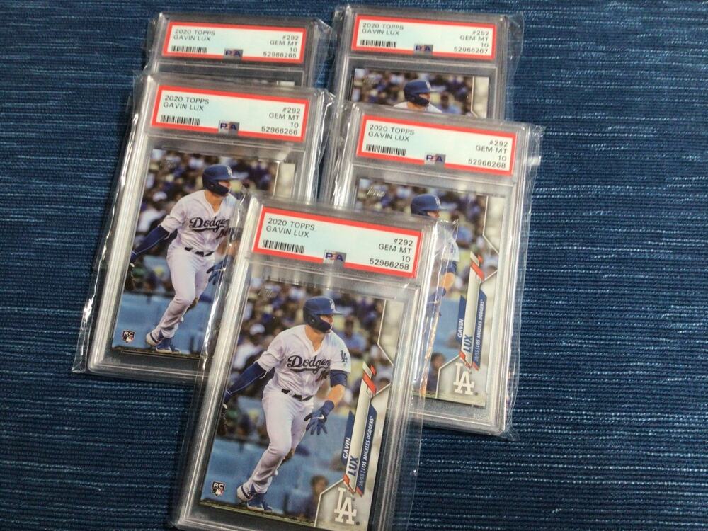 Lot of 5 GAVIN LUX RC 2020 Topps Series 1 #292 PSA 10 ROOKIE Card Gem Mint